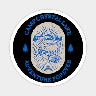 Camp Crystal Lake Adventure Forever Slasher Horror Retro Halloween Design Magnet